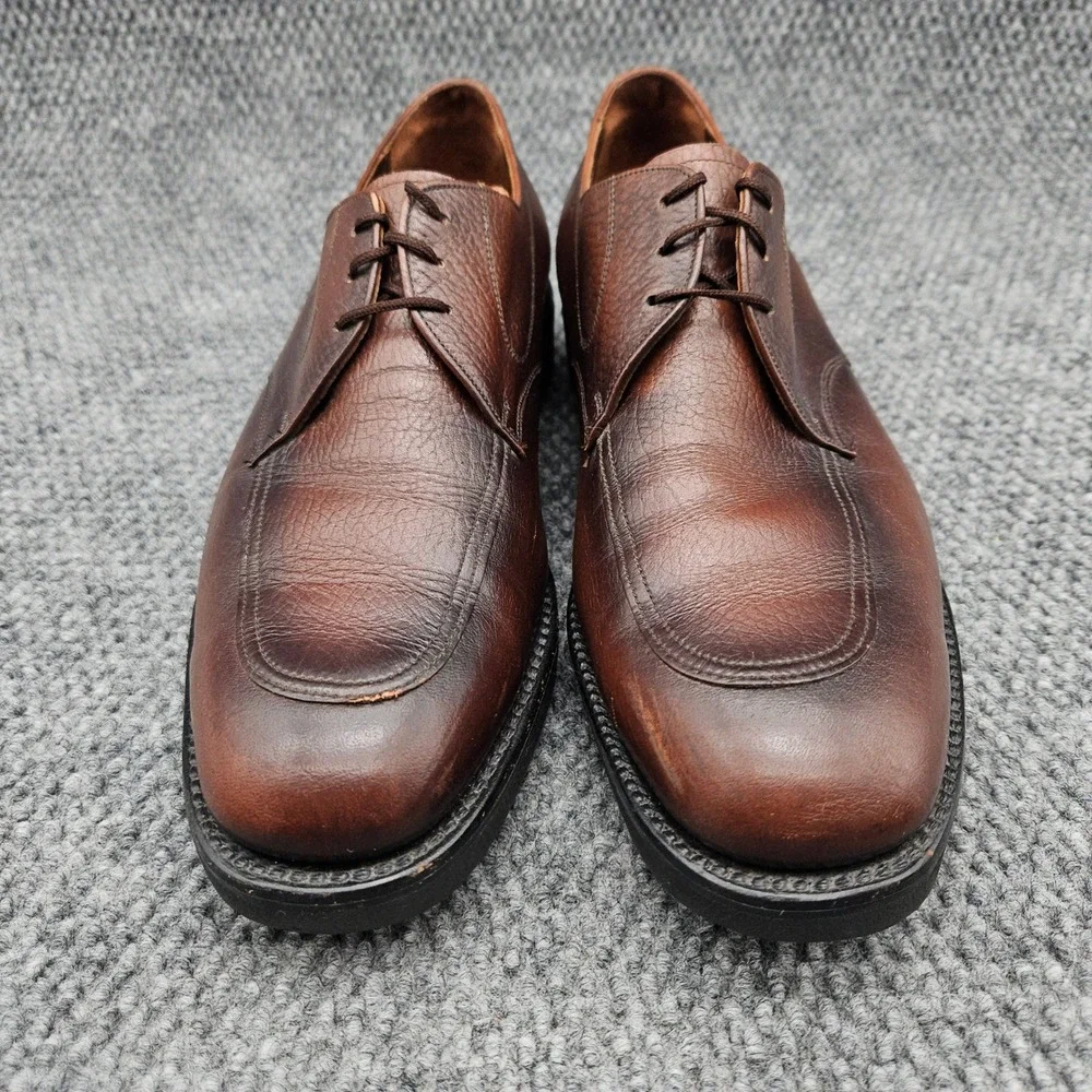 Florsheim (Men's 10 D) Brown Pebble Leather Apron Moc Toe Derby Shoes Dress